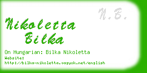 nikoletta bilka business card
